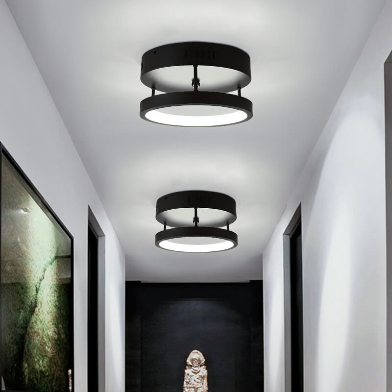 European Minimalist Round Square Aluminum Iron LED Flush Mount Lighting