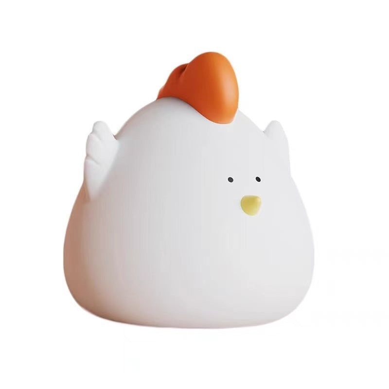 Creative Cartoon Silicone Little Fat Chicken LED USB Pat  Night Light Table Lamp