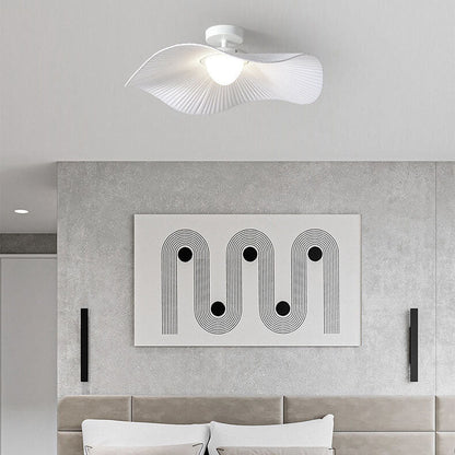 مصباح LED شبه مدمج بتصميم ورقة اللوتس القماشية الإبداعية الحديثة 