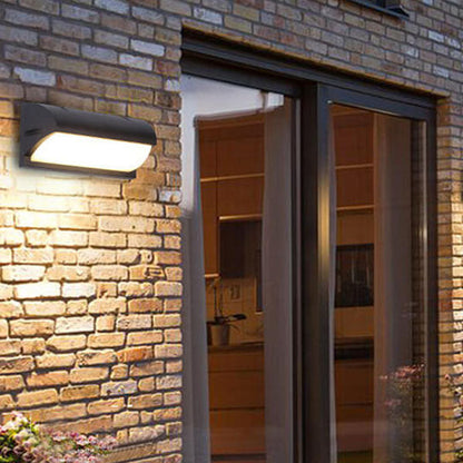 Modern Simple Geometry Outdoor Waterproof Sensor LED Wall Sconce Lamp