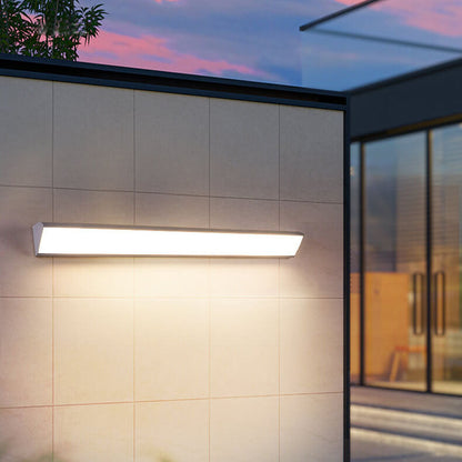 Modern Minimalist Aluminum Acrylic Waterproof Long Outdoor Indoor LED Wall Sconce Lamp