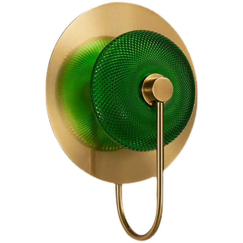مصباح حائط LED دائري فاخر من Nordic Light مصنوع من المعدن والزجاج 