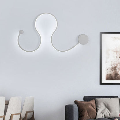 مصباح حائط LED معاصر من الألومنيوم والسيليكون بتصميم نورديك لغرفة المعيشة 