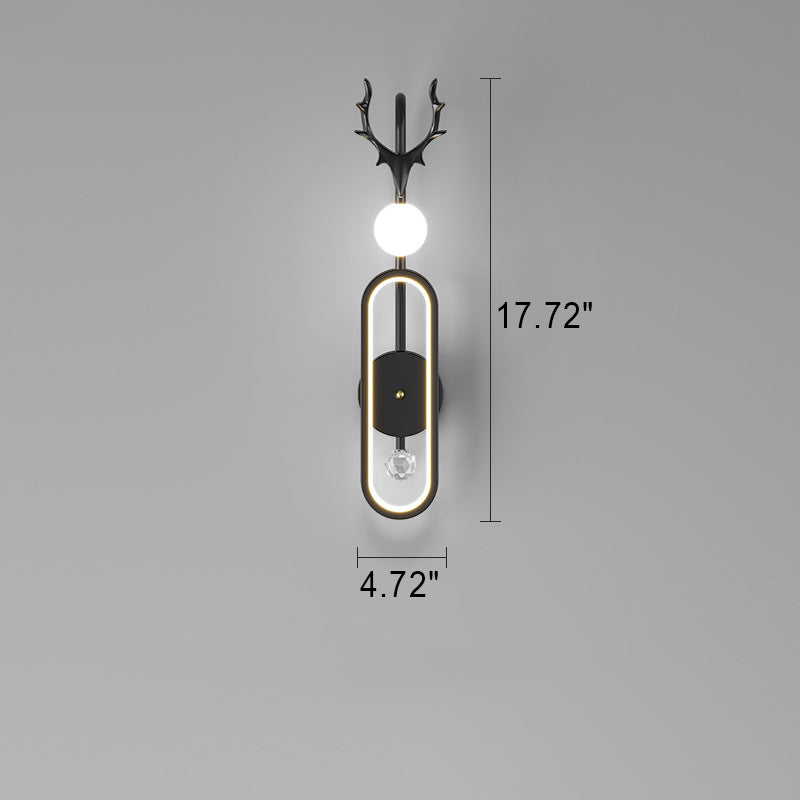 مصباح حائط LED دائري فاخر من Nordic Light بتصميم قرون الغزال 