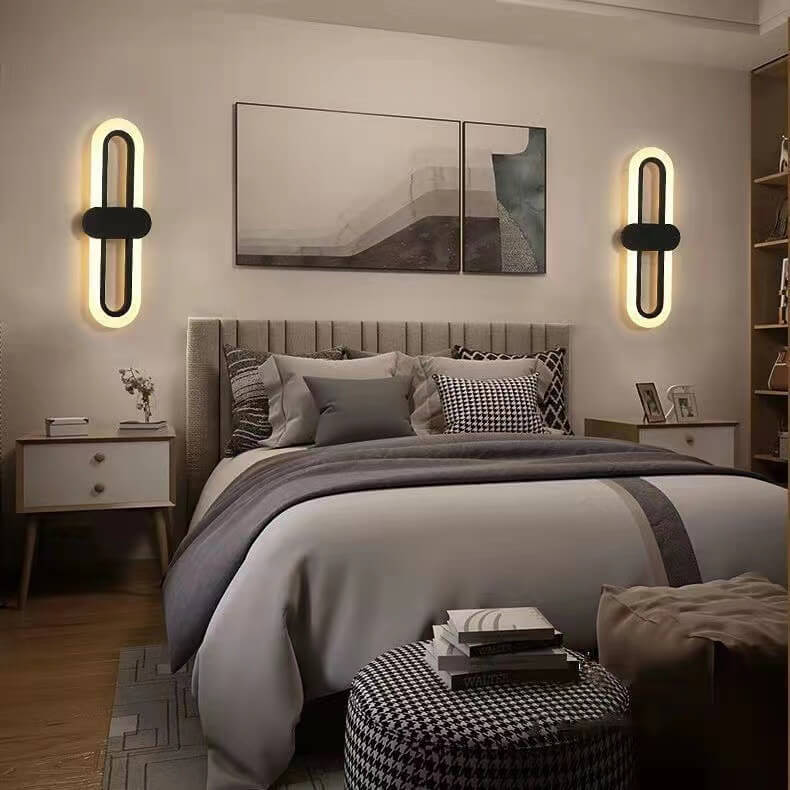 Modern Minimalist Circular Ring Acrylic Aluminum LED Wall Sconce Lamp
