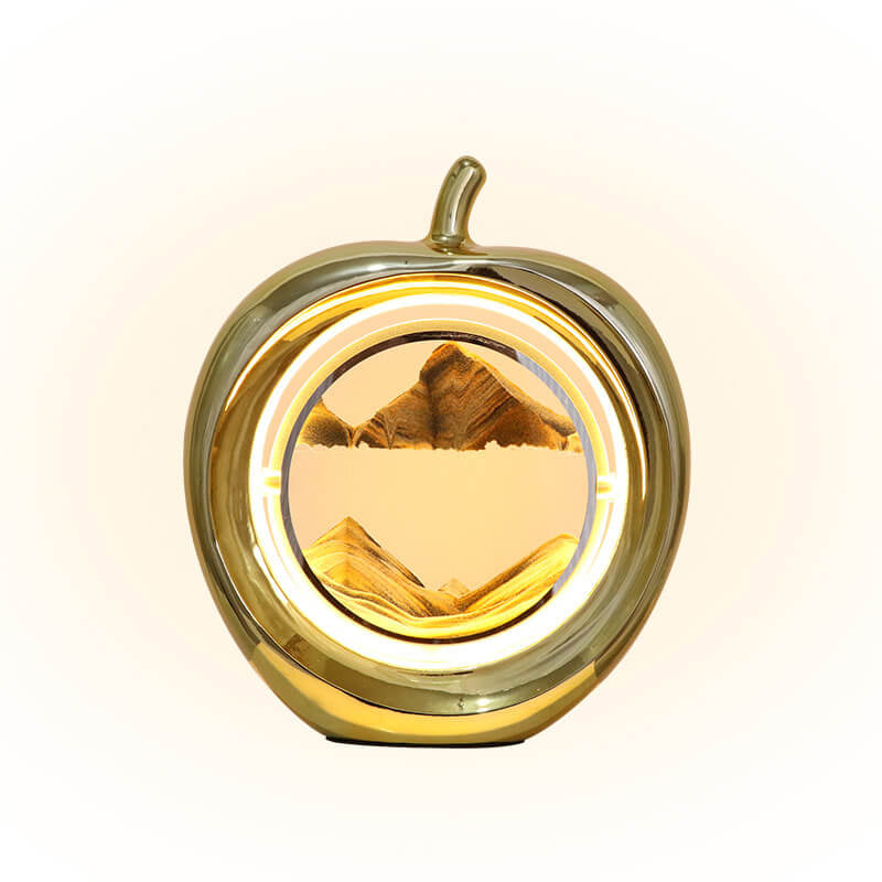 Creative Apple Quicksand Painting Decorative Ambient LED Table Lamp