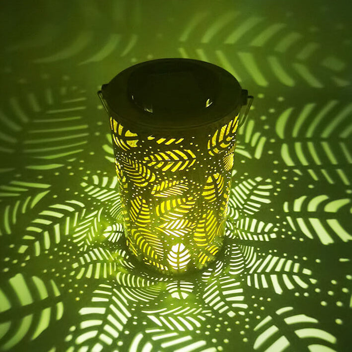 Solar Retro Iron Cylinder Outdoor LED Decorative Light