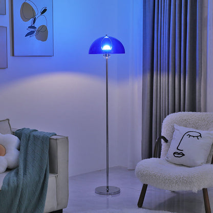 Nordic Vintage Acrylic Clear Dome LED Standing Floor Lamp