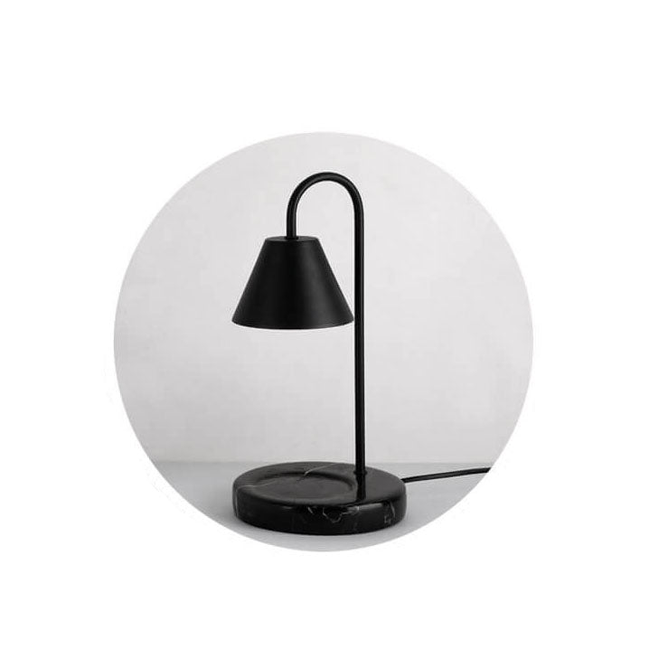 Nordic Solid Marble Base Cone 1-Light Melting Wax Table Lamp