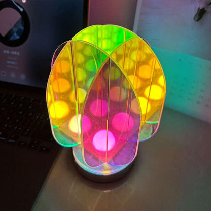 Modern Clear Dazzle Acrylic Geometry LED Art Decoration Table Lamp