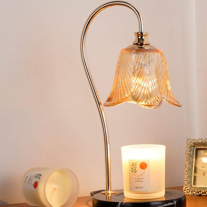 Nordic Light Luxury Log Marble 1-Light Melting Wax Table Lamp