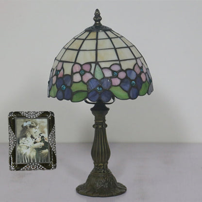 Creative Retro Tiffany Glass Shade 1-Light Table Lamp