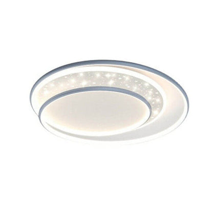 Modern Creative Children's Round Star Aluminum Acrylic LED Flush Mount Lighting