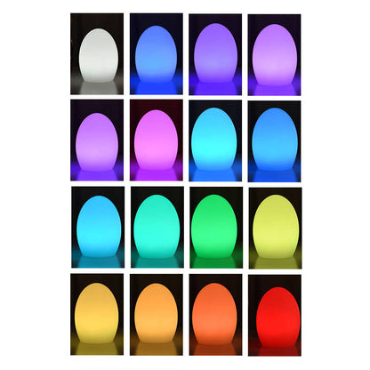RGB ABS Egg Shaped LED Decorative Table Lamp