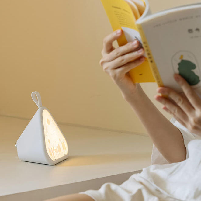 Creative Triangle Seven Color Atmospheric LED Night Light Table Lamp