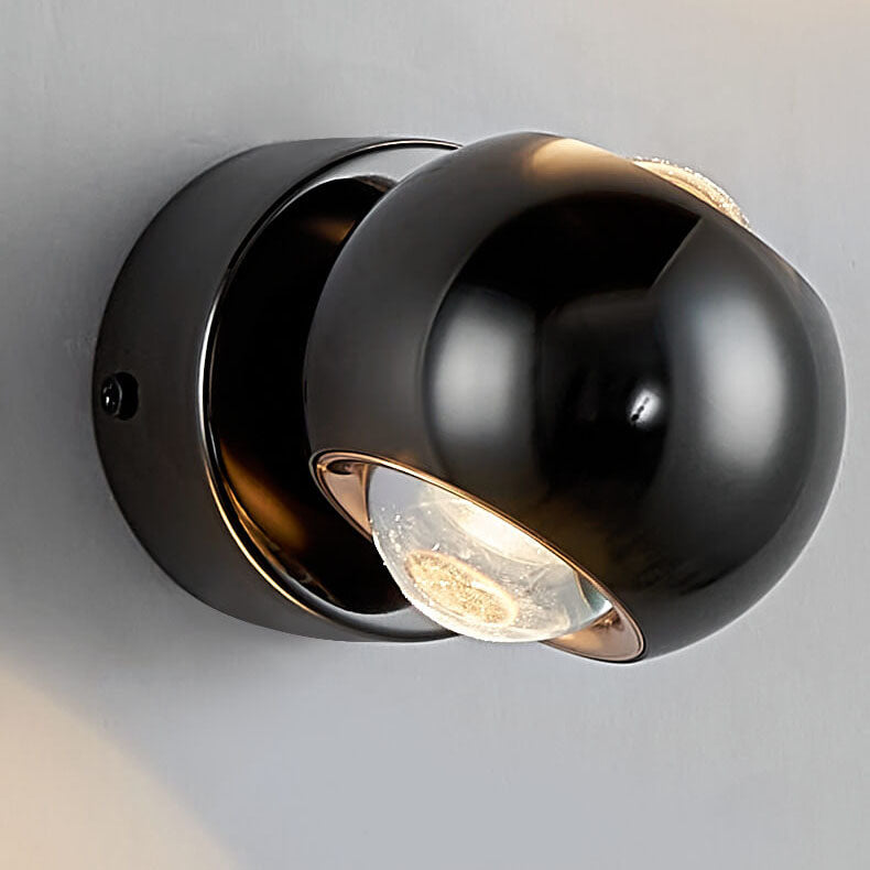 Modern Minimalist Solid Color Round Rotatable Iron Aluminum COB LED Wall Sconce Lamp