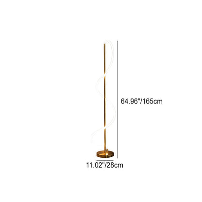 Modern Minimalist Line Iron Silicone LED Standing Floor Lamp For Living Room