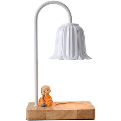 European Log Hardware Timing 1-Light Melting Wax Table Lamp