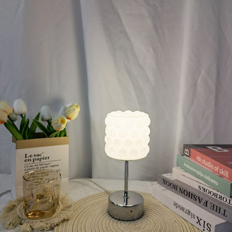 Nordic Minimalist Glass Metal LED Reading Table Lamp