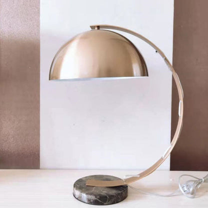 Modern Creative Bending Gold Hardware Marble Base 1-Light Table Lamp