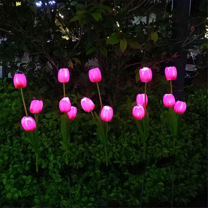 Outdoor Solar Tulip LED Waterproof Lawn Ground Decorative Insert Landscape Light
