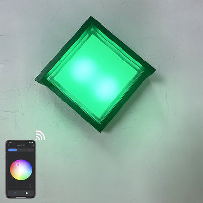 مصباح حائط LED ذكي خارجي معتم من الألومنيوم مع تطبيق 