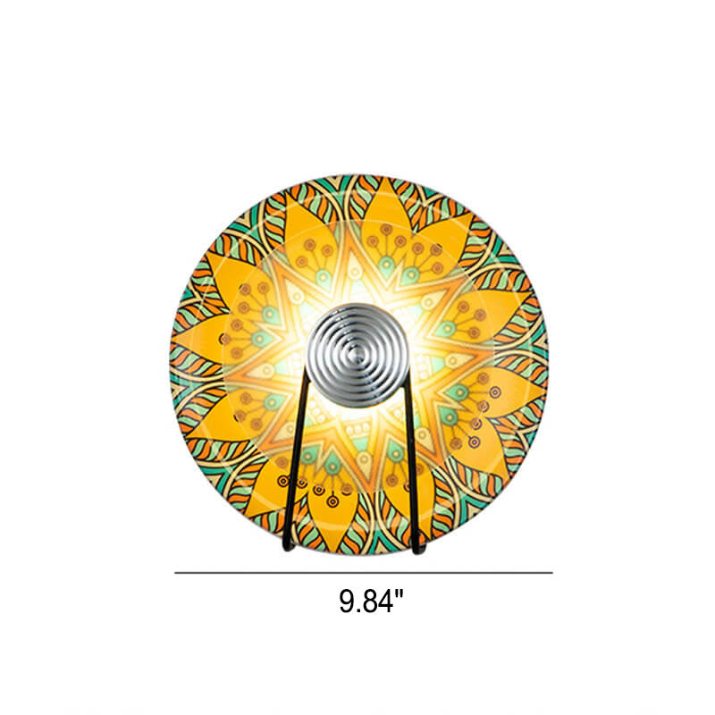 مصباح حائط LED دائري من الحديد المطاوع الصيني بتصميم عتيق 
