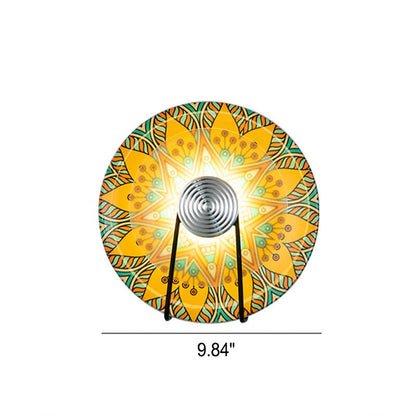 مصباح حائط LED دائري من الحديد المطاوع الصيني بتصميم عتيق 