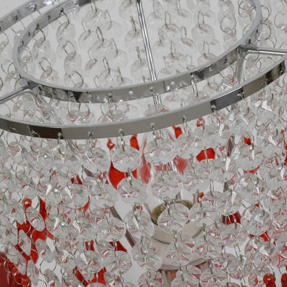 Modern Crystal Beads Colored Column 1-Light Table Lamp