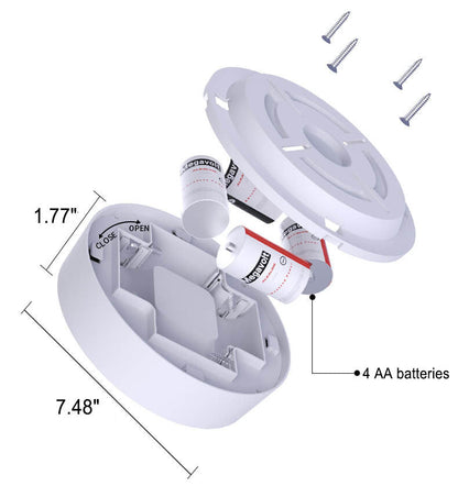 Simple Sensor White Round Acrylic LED Flush Mount Ceiling Light