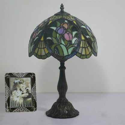 Tiffany Rustic Stained Glass 1-Light Table Lamp