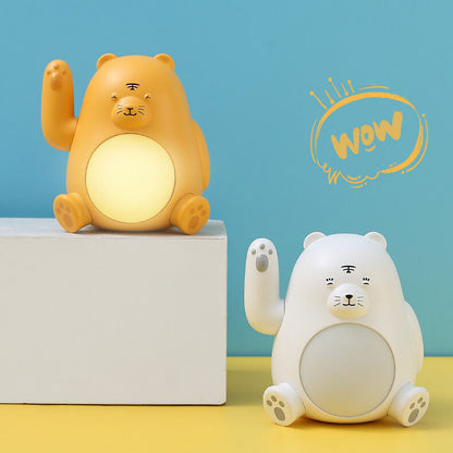 Modern Creative Tiger Silicone LED USB Rechargeable Pat Night Light