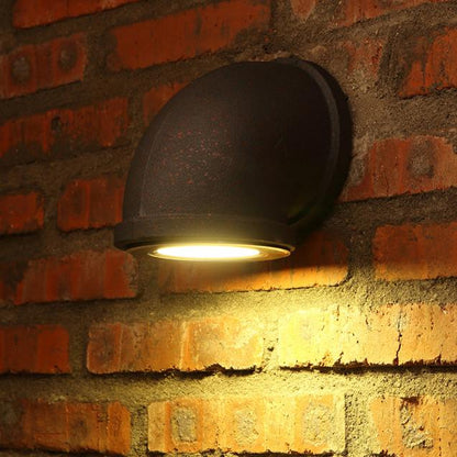 レトロな錬鉄パイプ1灯LED壁取り付け用燭台ランプ
