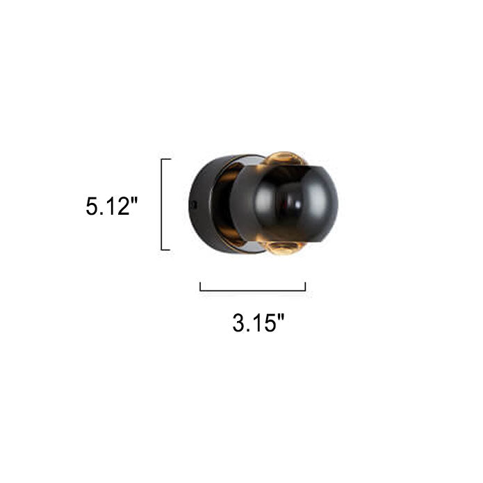 Modern Minimalist Solid Color Round Rotatable Iron Aluminum COB LED Wall Sconce Lamp