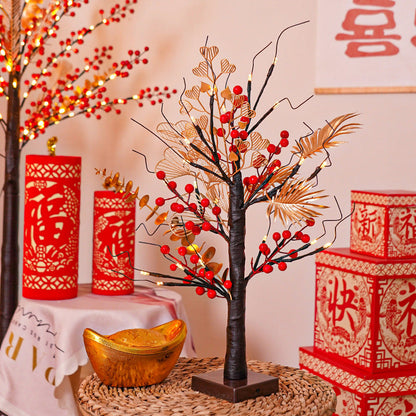 Modern Holiday Decor Birch Tree Plastic LED Standing Floor Lamp