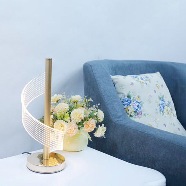 Modern Light Luxury Acrylic Curve LED Table Lamp