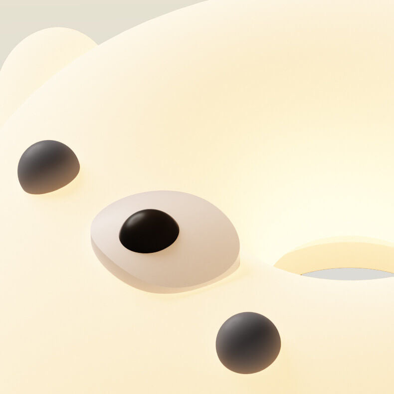 Adorable Cream Style Cartoon Seal LED Kids Flush Mount Ceiling Light