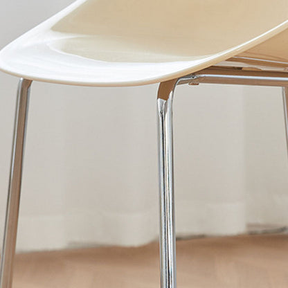 Modern Minimalist Ring Curved Plastic Electroplated Alloy Dining Chair Backrest For Dining Room