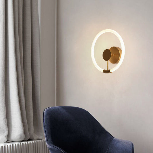 Contemporary Simplicity Circle Acrylic Shade LED Wall Sconce Lamp For Bedroom
