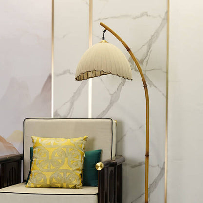 Retro Zen Simulation Bamboo Pole 1-Light Standing Floor Lamp