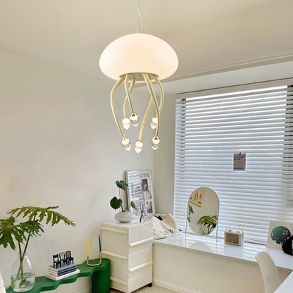 ثريات LED حديدية أكريليكية معاصرة على شكل قنديل البحر لغرفة النوم 
