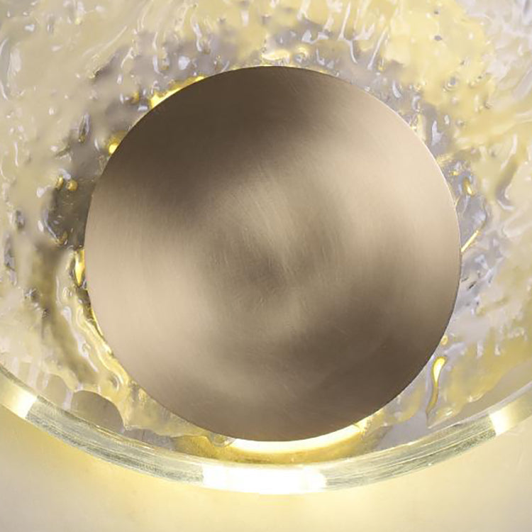 مصباح حائط LED دائري من الكريستال بتصميم تموجات مائية فاخر معاصر لغرفة المعيشة 