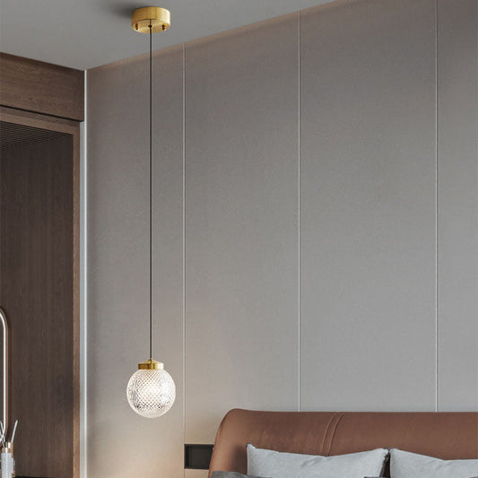 Nordic Light Luxury Simple Glass Ball 1-Light Pendant Light