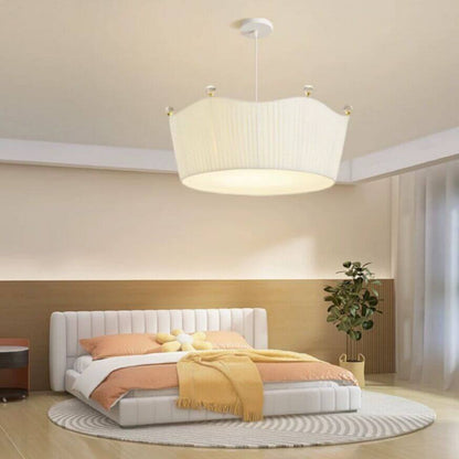 ثريا جزيرة بخمسة مصابيح بتصميم عصري بسيط من القماش بتصميم تاج إبداعي 