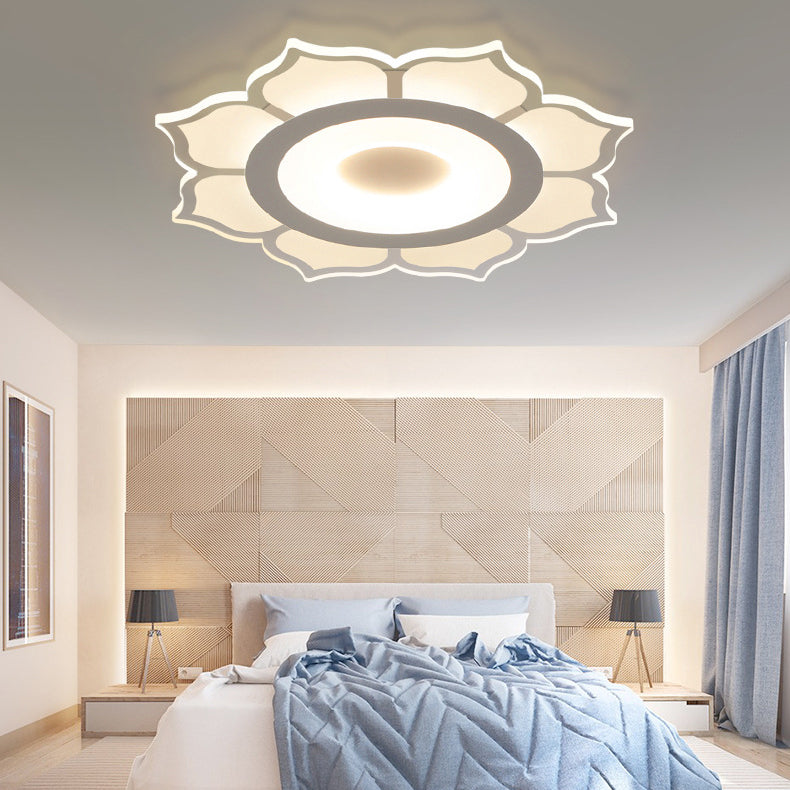 مصباح سقف LED دائري من الحديد الأكريليك بتصميم عصري بسيط لغرفة النوم