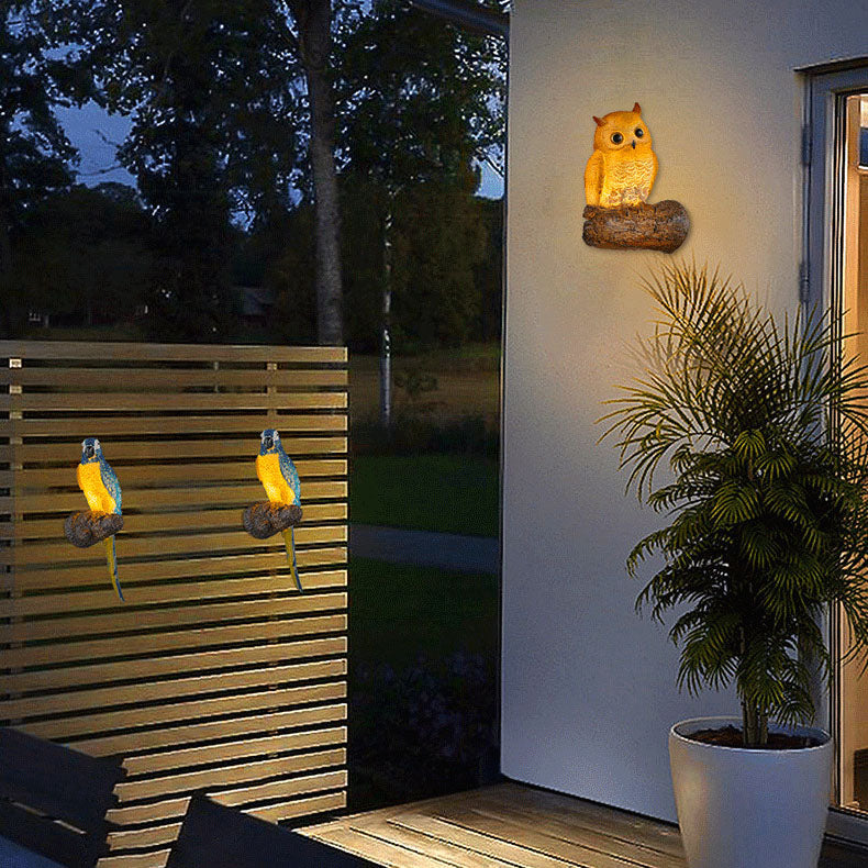 Retro Creative Resin Animal Owl 1-Light Wall Sconce Lamp