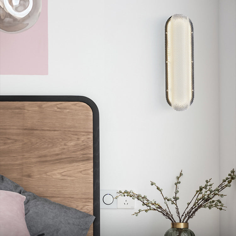 مصباح حائط LED بتصميم عمودي من الأكريليك بنمط مربعات حديدية عصري بسيط لغرفة المعيشة 