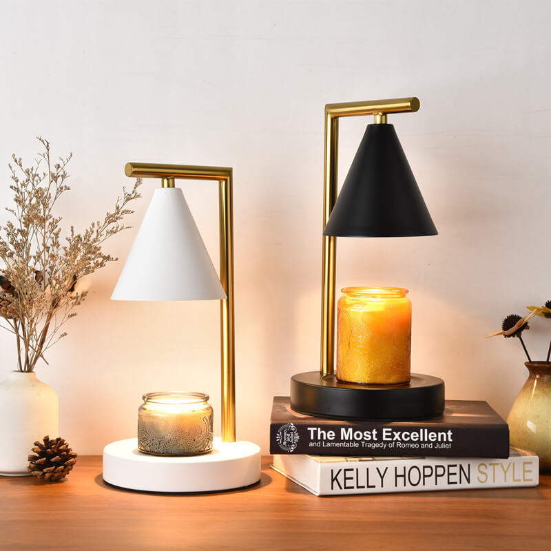 Simple Cone Shade Right Angle Arm 1-Light Melting Wax Table Lamp