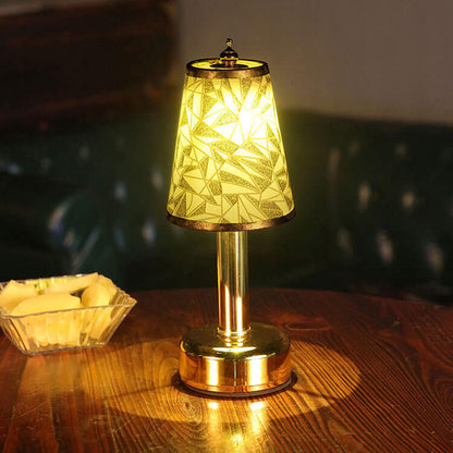 Retro Luxury Fabric Crystal Base LED Table Lamp