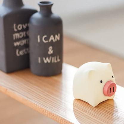 Creative Cute Pig Touch Timer LED Night Light Decorative Table Lamp